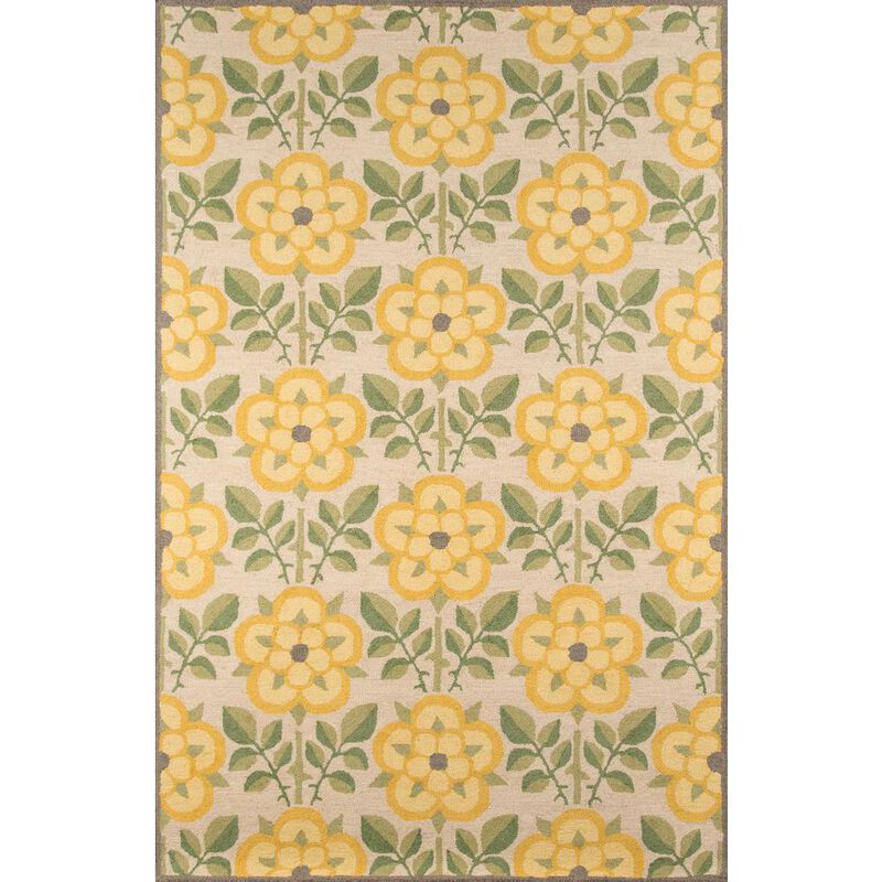 Momeni Contemporary Runner Area Rug, Yellow, 2'3 X 8' Runner