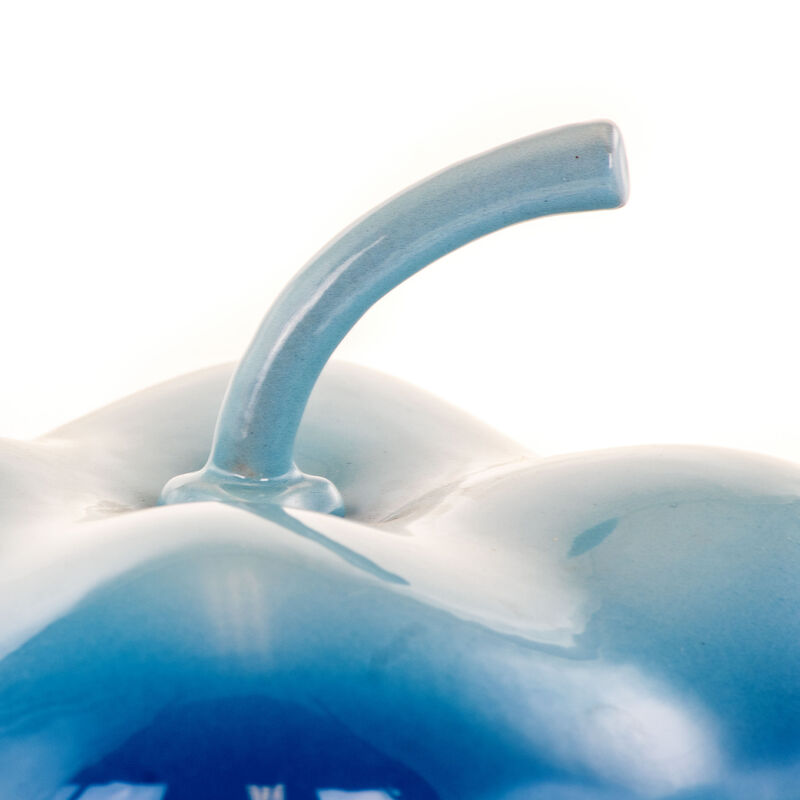 MegaChef Pepper Shaped 3 Quart Enameled Cast Iron Casserole in Blue