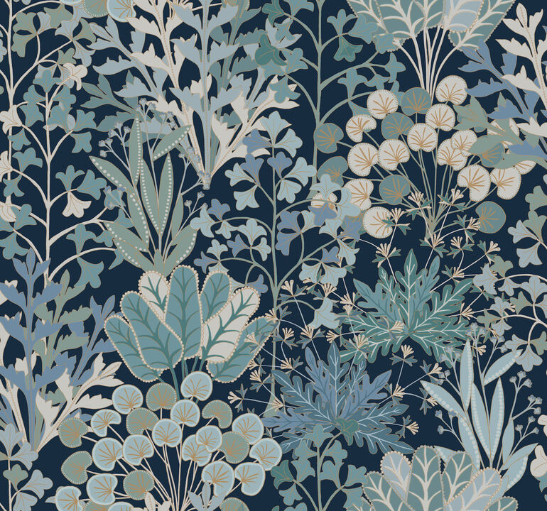 Forest Floor Navy Wallpaper (Set of 2)