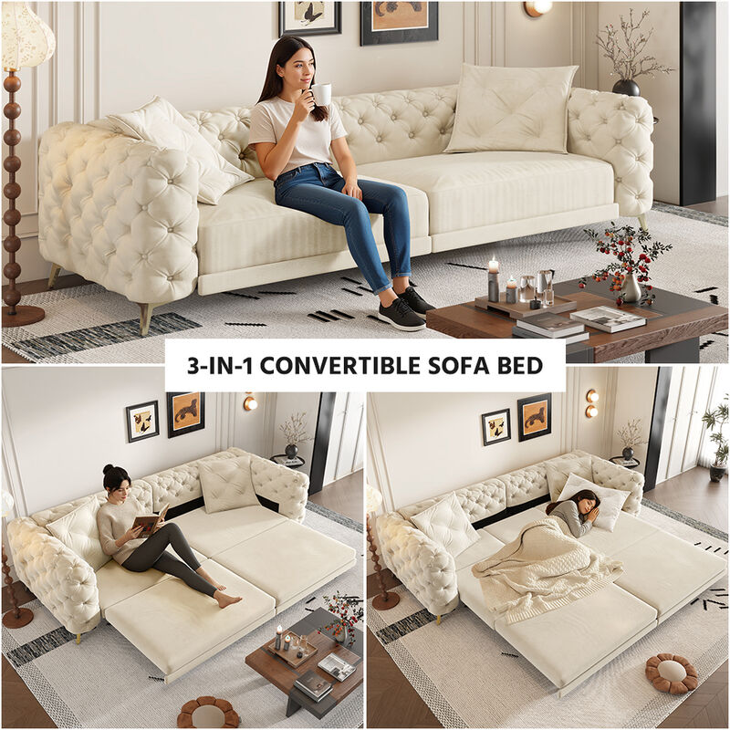 Zikbax 97.7" Convertible Sleeper Sofa image number 3