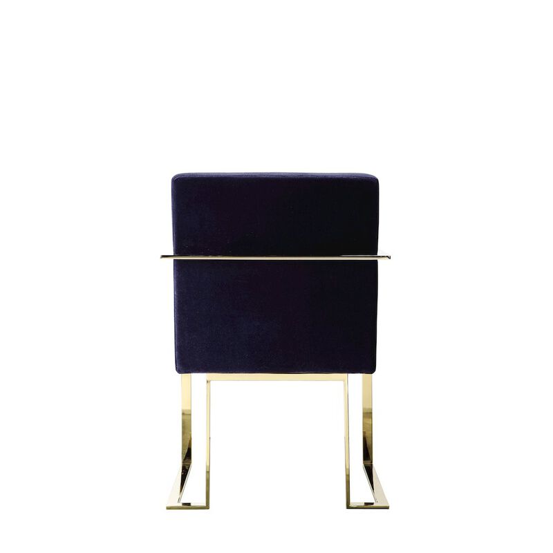 Pangea Home Gold Dexter Armchairs Velvet Navy