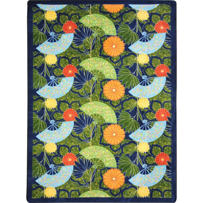 Joy Carpets Kaleidoscope Pacific Rim 10'9 x 13'2 Area Rug in Color Rust