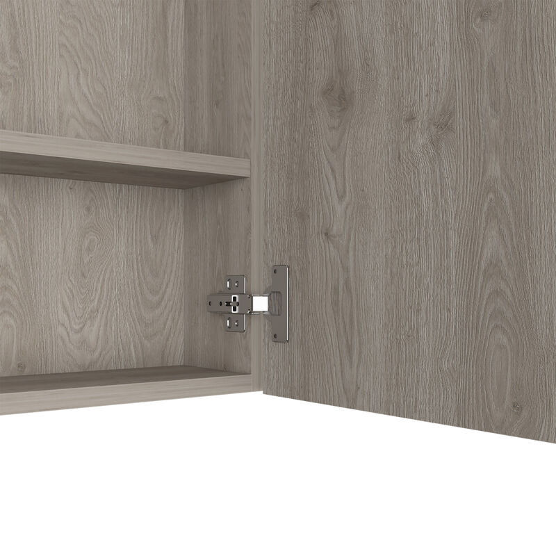 DEPOT E-SHOP Harbor Medicine Double Door Cabinet,Four Interior Shelves, Light Gray