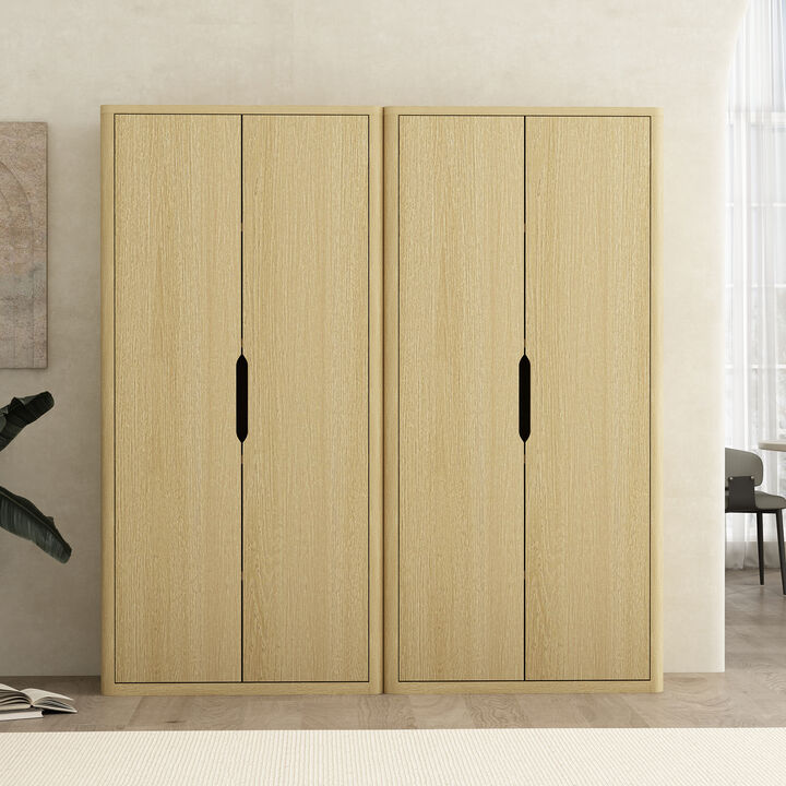 Rivington Neutral Bookcase Cabinet (Set of 2)