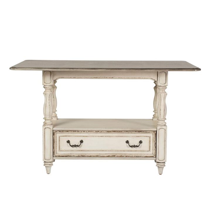 Liberty Furniture Magnolia Manor Gathering Table in Antique White