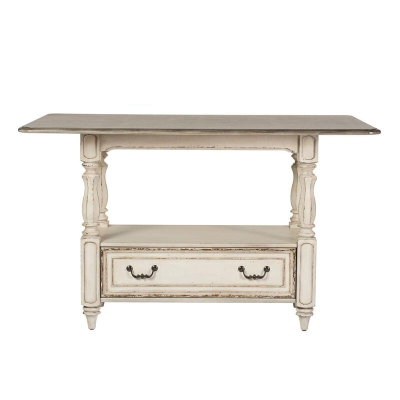 Liberty Furniture Magnolia Manor Gathering Table in Antique White image number 1