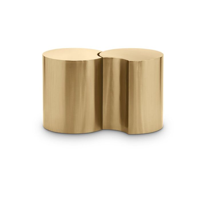 Meridian Furniture Dimple Gold End Table