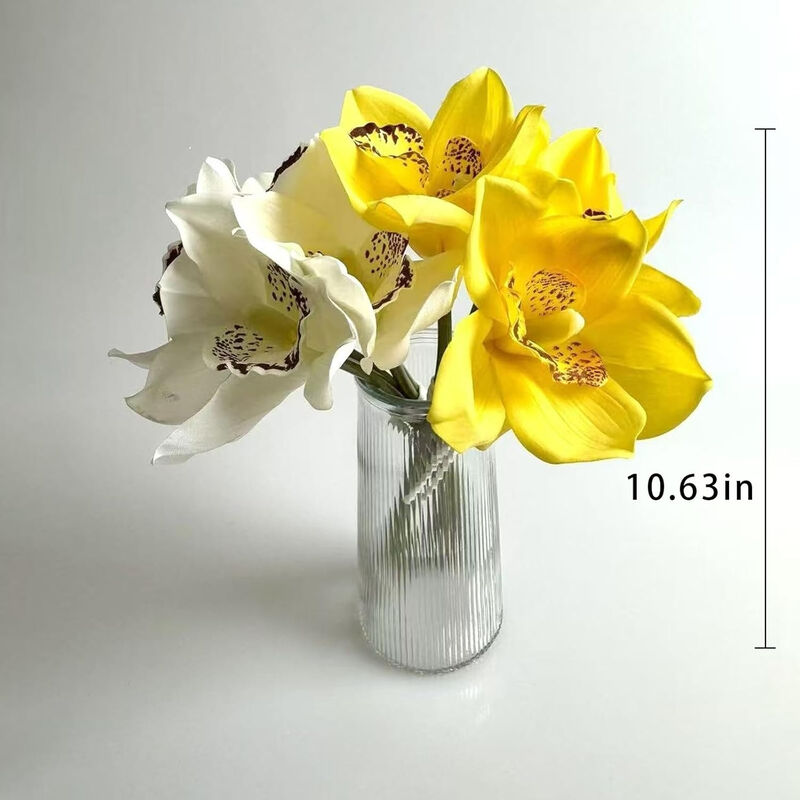 8 Piece Yellow Artificial Outdoor Plants Real Touch Wedding Centerpiece Decor image number 2
