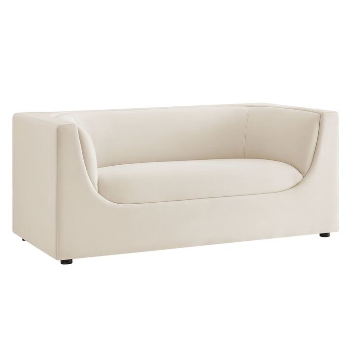 Hilda 67" Curved Back Performance Velvet Loveseat