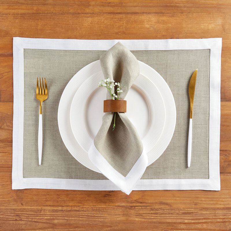 Solino Home Classic 100% Linen Dinner Napkins &ndash; Set of 4, 20 x 20 in, Machine Washable, Holiday and Everyday Dining