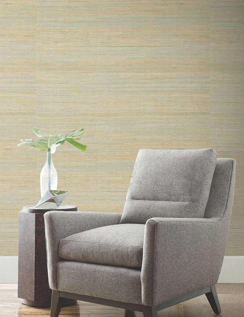 Horizontal Jute Seaglass Wallpaper (Set of 2) image number 1