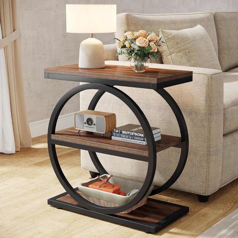 3-Tier End Table - Side Table with Metal Frame image number 8