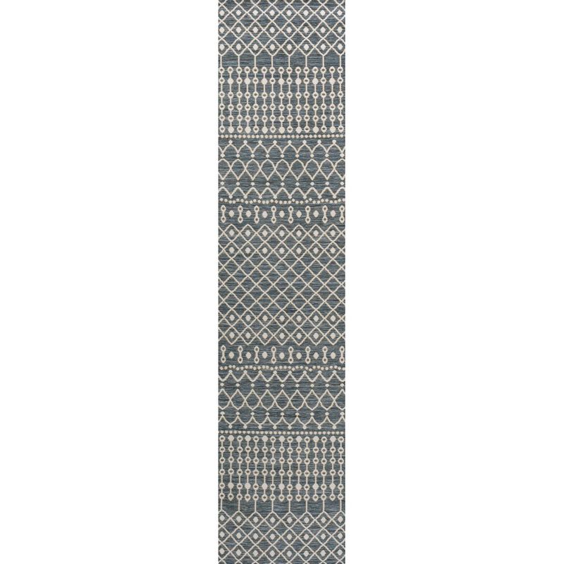 Geometric Moroccan Reversible Machine-Washable Indoor/Outdoor Area Rug