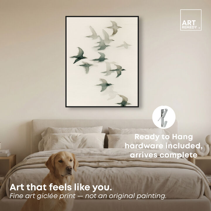 Silent Migration I Animals Canvas Print by Art Remedy