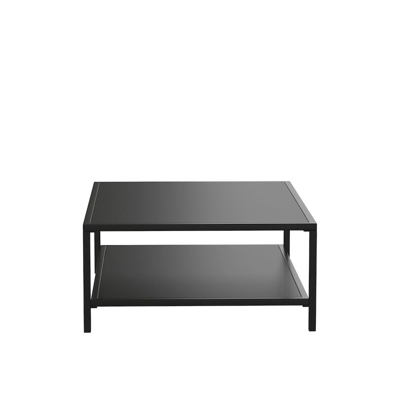 Flash Furniture 2 Tier Patio Coffee Table Black Coffee Table, Porch, or Poolside-Steel Leg Frame image number 4