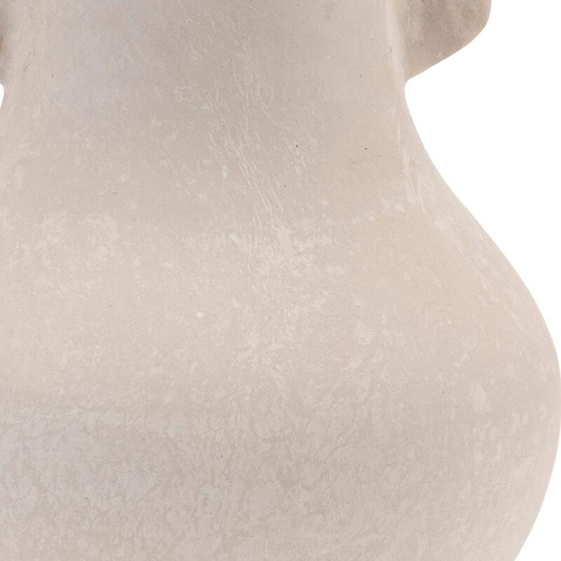 HomeRoots 10" Beige Recycled Paper Round Urn image number 2