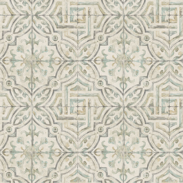 Sonoma Grey Spanish Tile Wallpaper