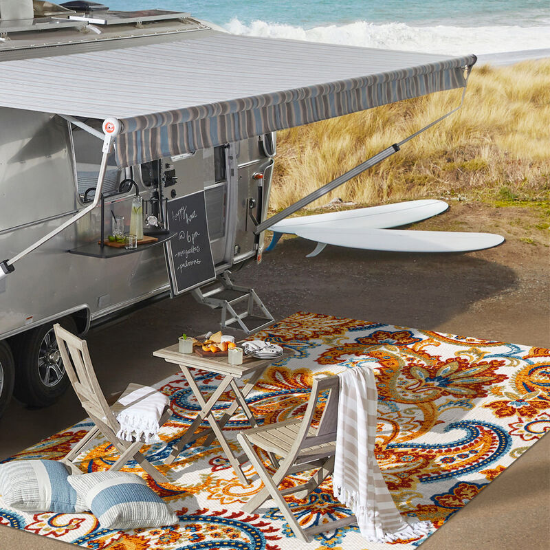 Gordes Paisley High-Low Indoor/Outdoor Area Rug