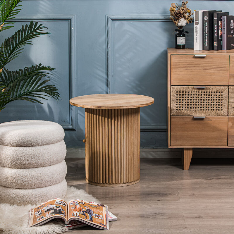 Table End Side Storage Wooden Tray