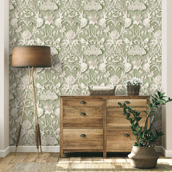 Fae Sage Woodland Wallpaper (Set of 2)