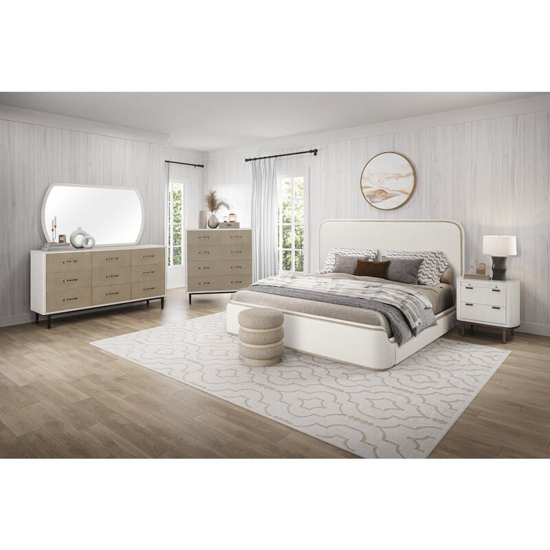 Bernards Transitional Elements Elements King Upholstered Bed image number 6