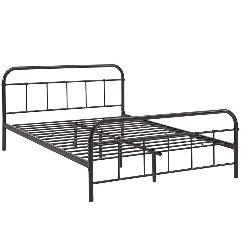 Modway Furniture  36.5 x 84.5 in. Maisie Queen Stainless Steel Bed Frame image number 2