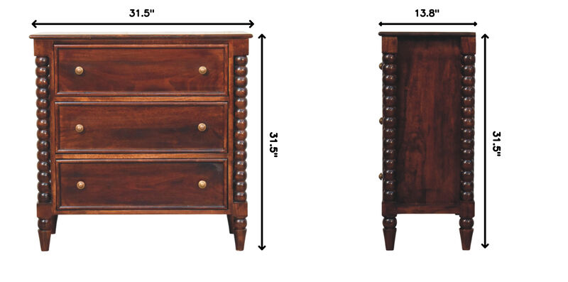 Artisan Furniture Solid Wood Barclay 3 Drawer Chest image number 8