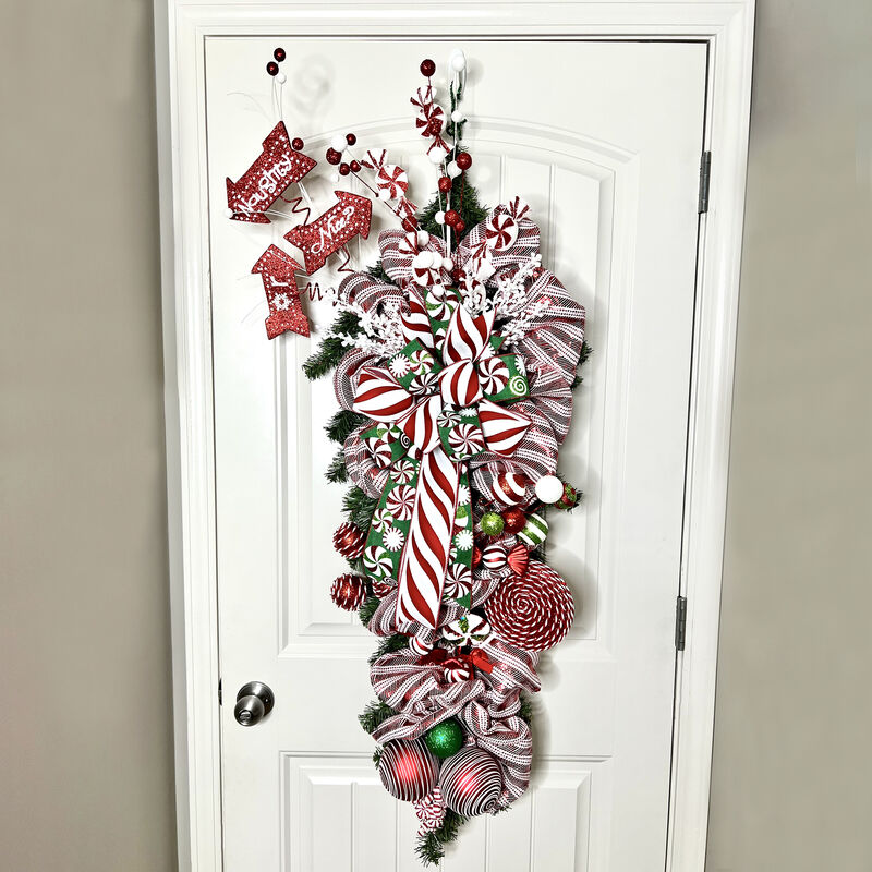 48" Canadian Pine Christmas Teardrop Swag  Unlit image number 6