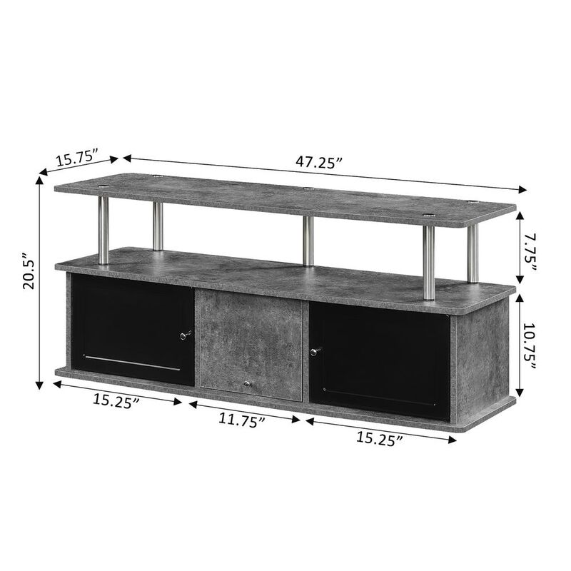 Convience Concept, Inc. TV Stand with 3 Storage Cabinets and Shelf for TVs up to 55 inches