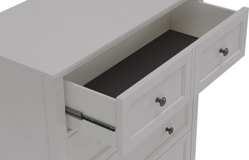 Grace Five Drawer Chest in Elephant Gray