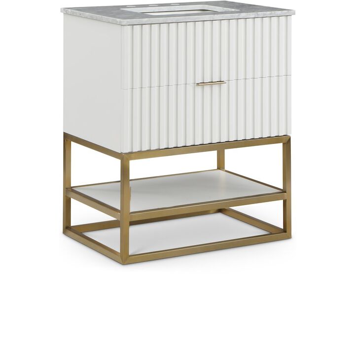 Meridian Furniture Monad White Bathroom Vanity