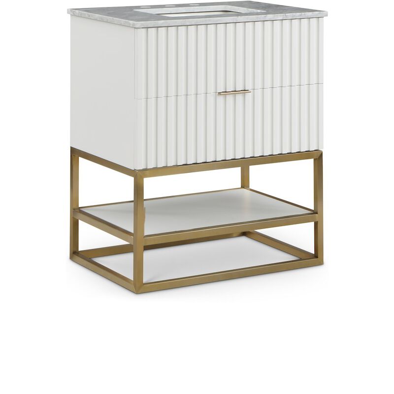 Meridian Furniture Monad White Bathroom Vanity