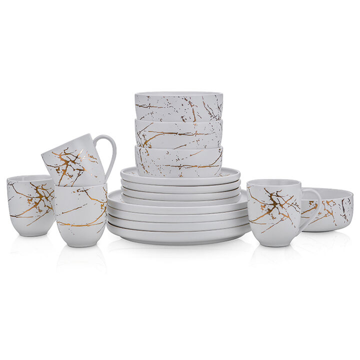 Stone Lain Zora Porcelain 32 Piece Dinnerware Set