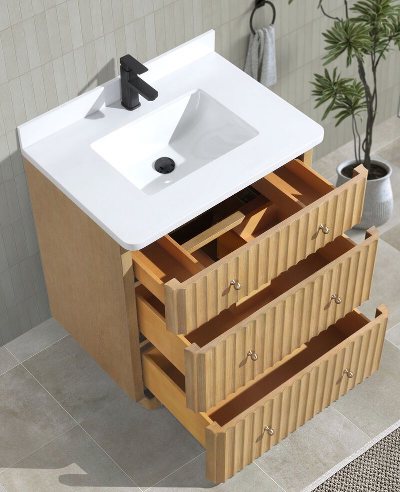 La Jolla 30" Bathroom Vanity Washed Oak image number 5