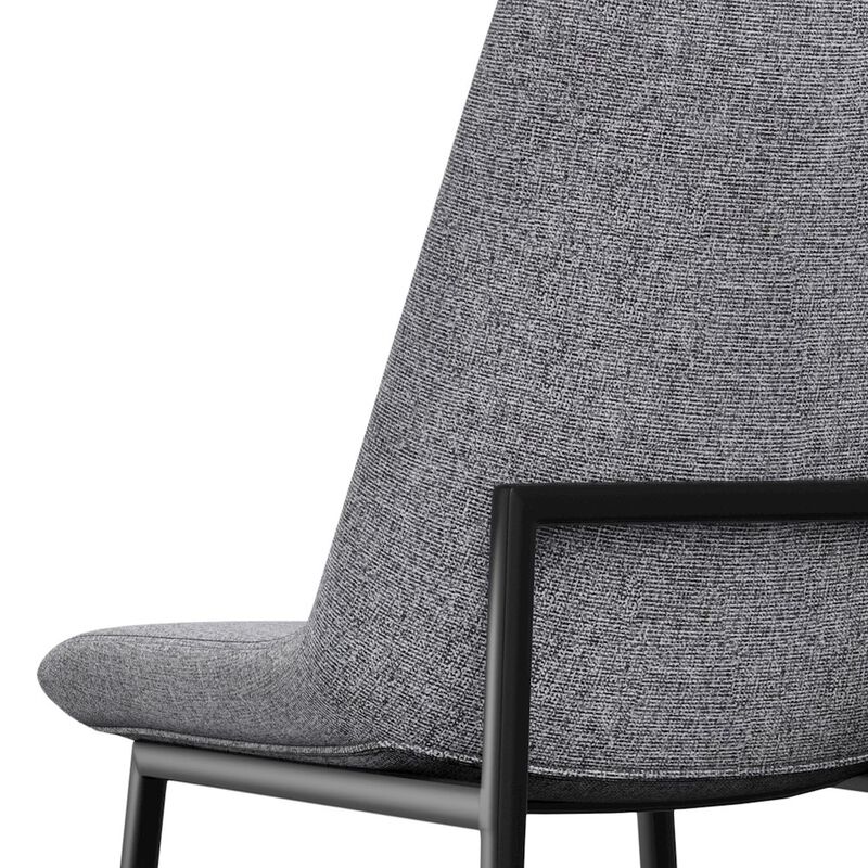 Simpli Home Savannah Dining Chair ( Set Of 2 ) In Grey Linen Look Fabric