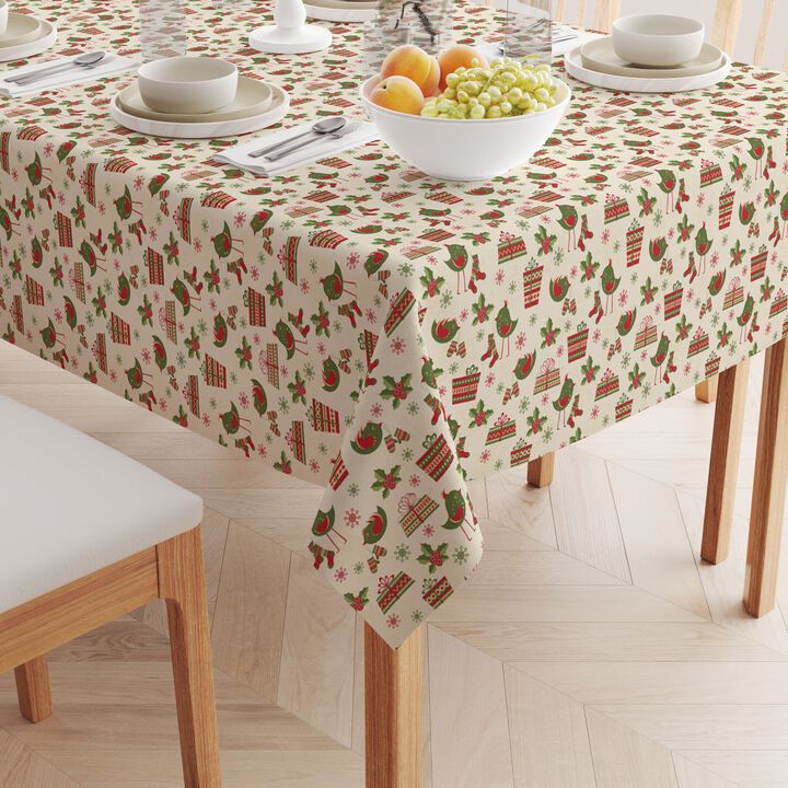Fabric Textile Products, Inc. Rectangular Tablecloth, 100% Cotton, Christmas Celebration