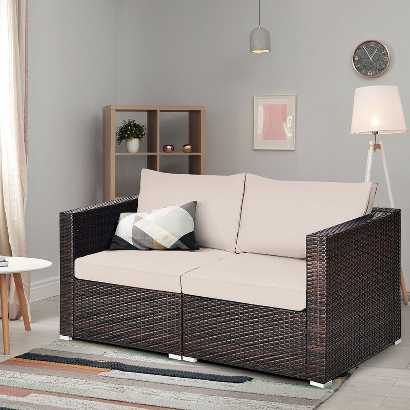 Patio Rattan Outdoor Loveseat For Outdoor Seating image number 1