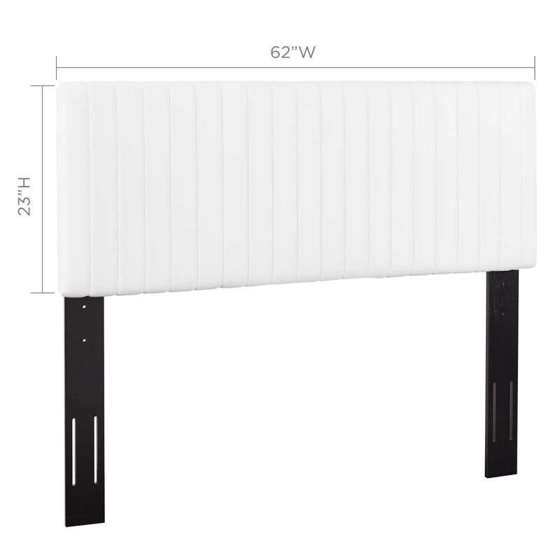 Modway - Keira Full / Queen Faux Leather Headboard White image number 5