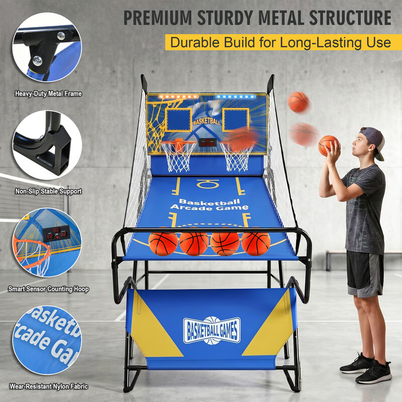 Hukwop Foldable Dual Shot Basketball Arcade Game image number 3