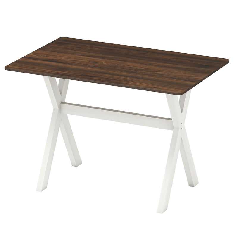 Wood Kitchen Dining Table with X Frame Base, Modern Design image number 0
