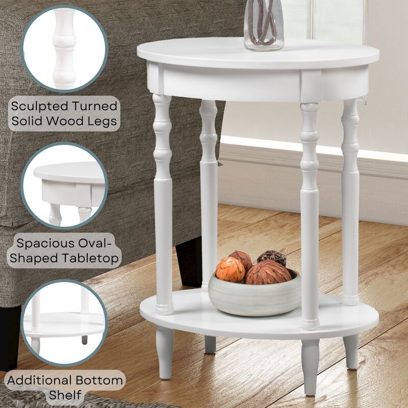 Convience Concept, Inc. Classic Accents Brandi Oval End Table with Shelf