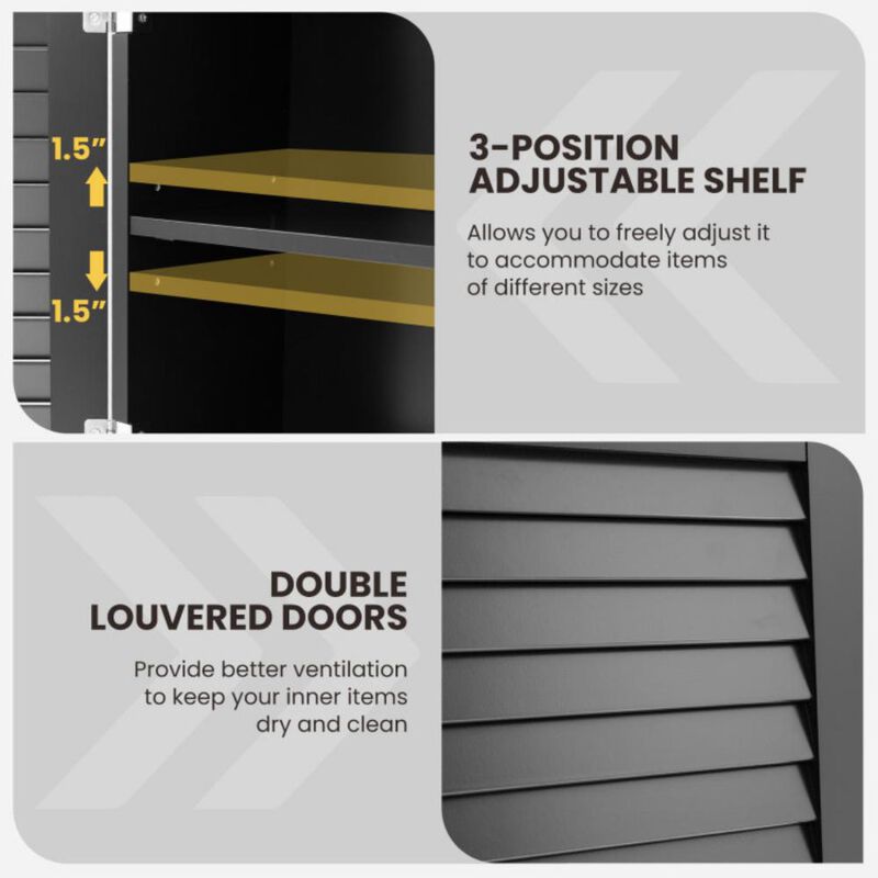 2-Doors Bathroom Wall-Mounted Medicine Cabinet with Towel Bar