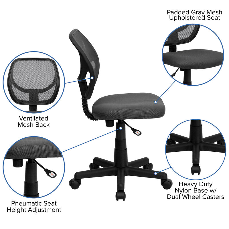 Neri Low Back Mesh Swivel Task Office Chair image number 3
