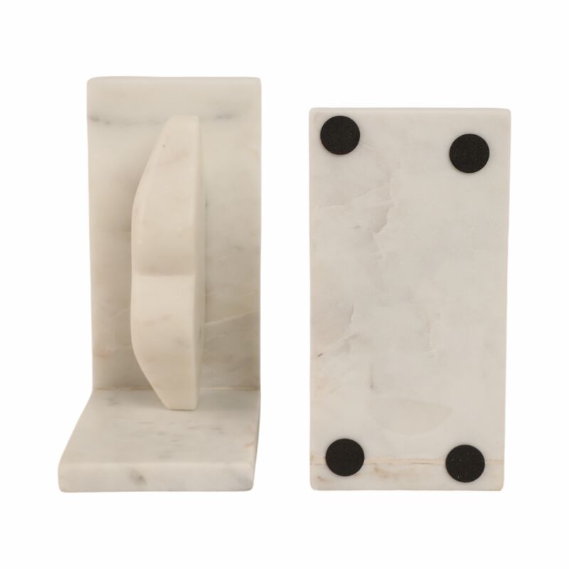 S/2 5" Lips Marble Bookends image number 4