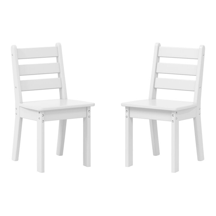 WestinTrends Outdoor HDPE Kids Plastic Toddler Dining Chair ((Set of 2))