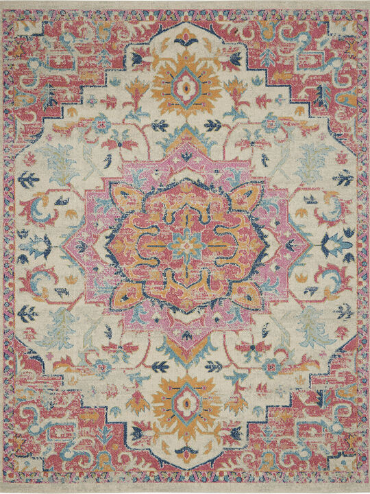Passion PSN25 Ivory/Pink 6'7" x 9'6" Rug