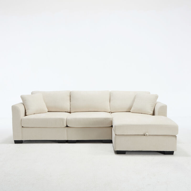 Bomzik Modern Storage Sectional Sofa with Dual USB image number 0