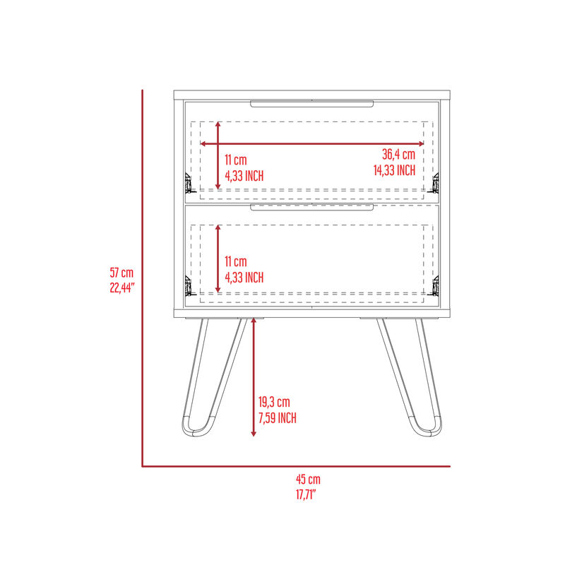 Streamdale Mansfield 2-Drawer Rectangle Nightstand image number 6
