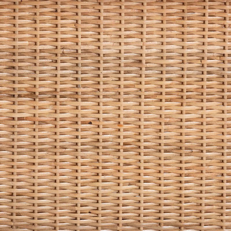 bali & pari Alaina Natural Rattan Kitchen Cart - 2-Tier Handwoven Wicker Storage Trolley with Handle for Kitchen or Lounge image number 6