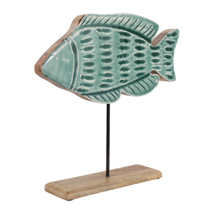 10x10 Wood Fish On Base